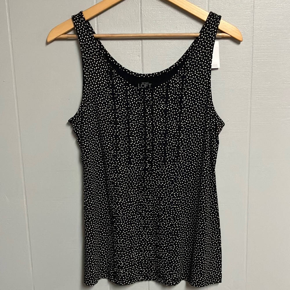 LOFT Tank Blouse Size Medium New with Tags Black & White